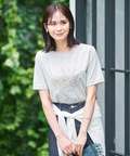 コットン フラワープリント Tシャツ