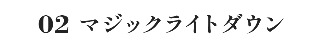 マジックライトダウン