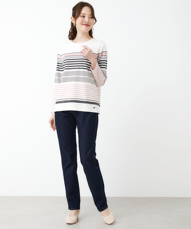 マルチボーダー 長袖 Tシャツ