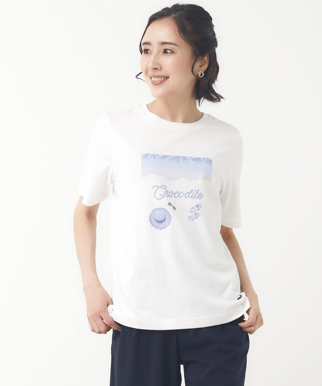 天竺 プリント Tシャツ