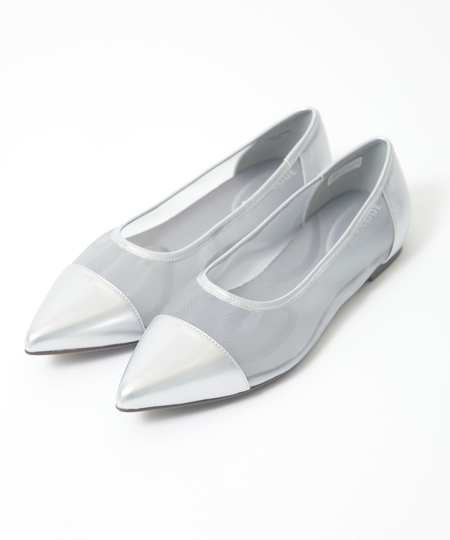 ポインテッドトゥ メッシュ バレエシューズ【一部店舗限定】
